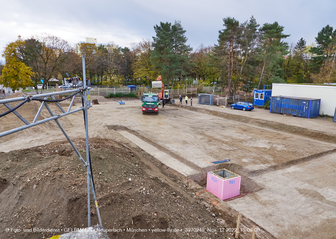 17.11.2022 - Baustelle an der Quiddestraße Haus für Kinder in Neuperlach
